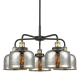 A thumbnail of the Innovations Lighting 916-5CR-15-26 Bell Chandelier Black Antique Brass / Silver Plated Mercury