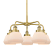 A thumbnail of the Innovations Lighting 916-5CR-14-25 Fulton Chandelier Brushed Brass / Matte White