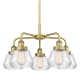 A thumbnail of the Innovations Lighting 916-5CR-14-25 Fulton Chandelier Brushed Brass / Clear