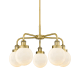 A thumbnail of the Innovations Lighting 916-5CR-16-24 Beacon Chandelier Brushed Brass / Matte White