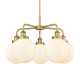 A thumbnail of the Innovations Lighting 916-5CR-18-26 Beacon Chandelier Brushed Brass / Matte White