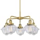 A thumbnail of the Innovations Lighting 916-5CR-14-25 Oxford Chandelier Brushed Brass / Clear