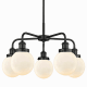 A thumbnail of the Innovations Lighting 916-5CR-16-24 Beacon Chandelier Matte Black / Matte White