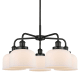A thumbnail of the Innovations Lighting 916-5CR-15-26 Bell Chandelier Matte Black / Matte White