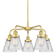 A thumbnail of the Innovations Lighting 916-5CR-15-25 Cone Chandelier Satin Gold / Clear