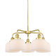 A thumbnail of the Innovations Lighting 916-5CR-15-26 Bell Chandelier Satin Gold / Matte White