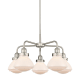 A thumbnail of the Innovations Lighting 916-5CR-14-25 Olean Chandelier Satin Nickel / Matte White