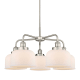 A thumbnail of the Innovations Lighting 916-5CR-15-26 Bell Chandelier Satin Nickel / Matte White