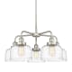 A thumbnail of the Innovations Lighting 916-5CR-15-26 Bell Chandelier Satin Nickel / Clear Deco Swirl