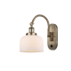 A thumbnail of the Innovations Lighting 918-1W-13-8 Bell Sconce Antique Brass / Matte White