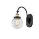 A thumbnail of the Innovations Lighting 918-1W-13-6 Beacon Sconce Black Antique Brass / Clear