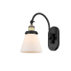 A thumbnail of the Innovations Lighting 918-1W-13-7 Cone Sconce Black Antique Brass / Matte White