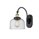A thumbnail of the Innovations Lighting 918-1W-13-8 Bell Sconce Black Antique Brass / Seedy