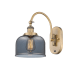 A thumbnail of the Innovations Lighting 918-1W-13-8 Bell Sconce Brushed Brass / Plated Smoke