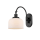 A thumbnail of the Innovations Lighting 918-1W-13-8 Bell Sconce Matte Black / Matte White