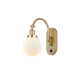 A thumbnail of the Innovations Lighting 918-1W-13-6 Beacon Sconce Satin Gold / Matte White