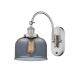 A thumbnail of the Innovations Lighting 918-1W-13-8 Bell Sconce Brushed Satin Nickel / Plated Smoke