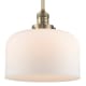 A thumbnail of the Innovations Lighting 201S X-Large Bell Brushed Brass / Matte White Cased