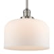 A thumbnail of the Innovations Lighting 201S X-Large Bell Brushed Satin Nickel / Matte White Cased