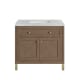 A thumbnail of the James Martin Vanities 305-V36-3AF-HW White Washed Walnut / Champagne Brass