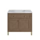 A thumbnail of the James Martin Vanities 305-V36-3CAR-HW White Washed Walnut / Champagne Brass
