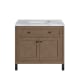 A thumbnail of the James Martin Vanities 305-V36-3CAR-HW White Washed Walnut / Matte Black