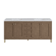 A thumbnail of the James Martin Vanities 305-V72-3CAR-HW White Washed Walnut / Champagne Brass