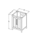 A thumbnail of the Jeffrey Alexander VKITCAD24 Single Vanity Line Drawing