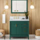 A thumbnail of the Jeffrey Alexander VKITTHE36R-MARBLE Green / White Carrara