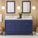 A thumbnail of the Jeffrey Alexander VKITTHE60R-MARBLE Hale Blue / White Carrara