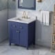 A thumbnail of the Jeffrey Alexander VKITCHA30 Hale Blue / White Carrara Marble Top