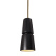 A thumbnail of the Justice Design Group CER-6430-RIGID-LED1-700 Carbon Matte Black / Antique Brass