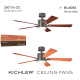 A thumbnail of the Kichler 300176 The blades on this fan are reversible Cherry / Walnut finishes
