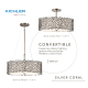 A thumbnail of the Kichler 43346 Fixture can be installed as a pendant or semi flush ceiling light