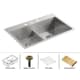 A thumbnail of the Kohler Vault-K-3838-3-Package Stainless Sink / Brushed Bronze Basket Strainer