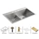 A thumbnail of the Kohler Vault-K-3838-4-Package Stainless Sink / Brushed Bronze Basket Strainer
