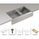 A thumbnail of the Kohler Vault-K-3945-Package Stainless Sink / Brushed Bronze Basket Strainer