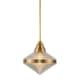 A thumbnail of the Kuzco Lighting PD348114 Vintage Brass / Clear Prismatic Glass