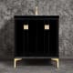 A thumbnail of the Linkasink VAN30-019 Black / Satin Brass with Eglomise Prism Glass