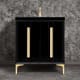 A thumbnail of the Linkasink VAN30-022 Black / Satin Brass with Eglomise Pyramid Glass