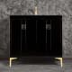 A thumbnail of the Linkasink VAN36-019 Black / Satin Brass with Black Prism Glass