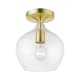 A thumbnail of the Livex Lighting 49087 Satin Brass / Polished Brass Accent