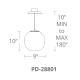 A thumbnail of the Modern Forms PD-28801 Modern Forms-PD-28801-Line Drawing