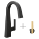 A thumbnail of the Moen S55005 Matte Black Faucet with Brushed Gold and Matte Black Handle