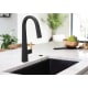 A thumbnail of the Moen S75005 Matte Black Faucet with Brushed Gold Handle