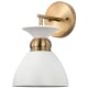 A thumbnail of the Nuvo Lighting 60/7458 Matte White / Burnished Brass