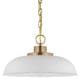 A thumbnail of the Nuvo Lighting 60/7480 Matte White / Burnished Brass