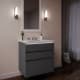 A thumbnail of the Robern 36-00TB00003 Matte Gray Glass Vanity with White Top