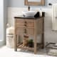 A thumbnail of the Signature Hardware 942212-L Gray Wash Pine / Absolute Black Granite