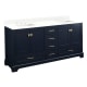 A thumbnail of the Signature Hardware 953665-72-RUMB-8 Midnight Navy Blue / Feathered White Quartz